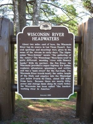 Wisconsin River Headwaters Marker image. Click for full size.