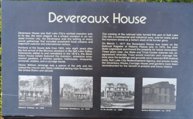 Devereaux House Marker image. Click for full size.