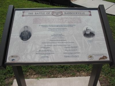 The Battle of Barbourville Marker image. Click for full size.