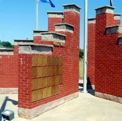 Anderson County Veterans Monument -<br>World War I Section<br>South Corner image. Click for full size.
