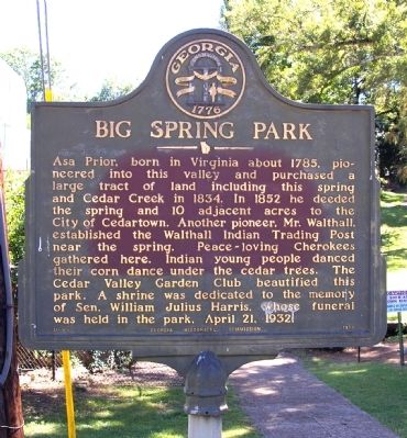 Big Spring Park Marker image. Click for full size.