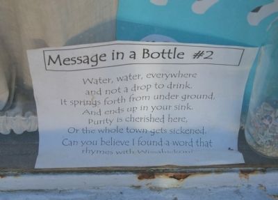 SIgn in Window of Water Works Woman's Building image. Click for full size.