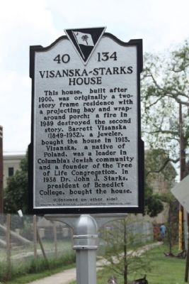 Visanska-Starks House Marker. Click for full size. Visanska-Starks House Marker image. Click for full size.