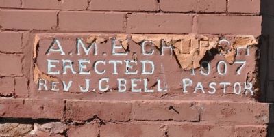 Trinity African Methodist Episcopal Church Cornerstone. Click for full size. Trinity African Methodist Episcopal Church Cornerstone image. Click for full size.