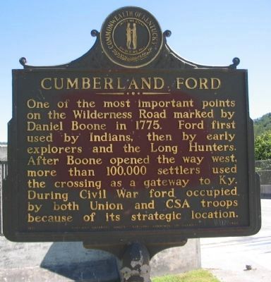 Cumberland Ford Marker. Click for full size. Cumberland Ford Marker image. Click for full size.