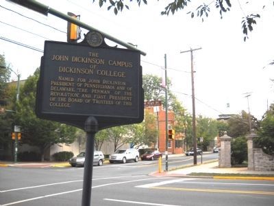 John Dickinson Campus Marker. Click for full size. John Dickinson Campus Marker image. Click for full size.