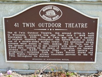 41 Twin Outdoor Theatre Marker image. Click for full size.