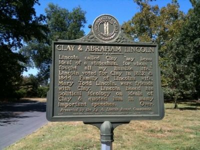 Clay & Abraham Lincoln Marker. Click for full size. Clay & Abraham Lincoln Marker image. Click for full size.