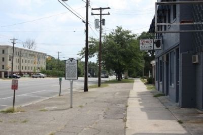 The Lighthouse & Informer / John H. McCray Marker, looking south along Harden Street. Click for full size. The Lighthouse & Informer / John H. McCray Marker, looking south along Harden Street image. Click for full size.