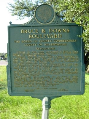 Bruce B. Downs Boulevard Marker image. Click for full size.