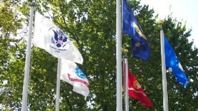 Miami County Veterans Memorial Service Flags image. Click for full size.