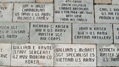 Miami County Veterans Memorial Pavers image. Click for full size.