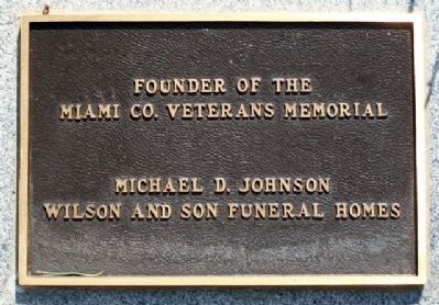 Miami County Veterans Memorial Founders image. Click for full size.