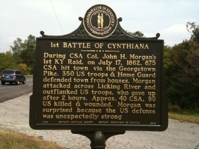 1st Battle of Cynthiana Marker image. Click for full size.