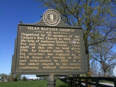 Silas Baptist Church Marker. Click for full size. Silas Baptist Church Marker image. Click for full size.