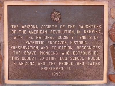 Arizona Society of the Daughters of the American Revolution Dedication Plaque image. Click for full size.