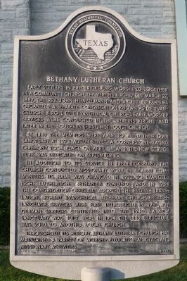 Bethany Lutheran Church Marker image. Click for full size.