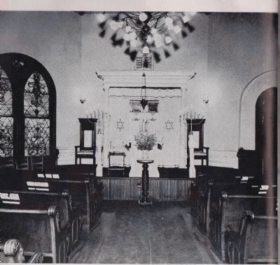 Original Tree of Life Congregation interior. Click for full size. Original Tree of Life Congregation interior image. Click for full size.
