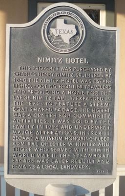 Nimitz Hotel Marker image. Click for full size.