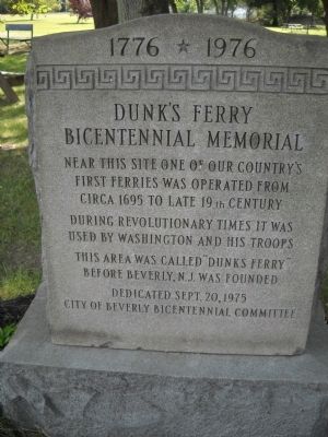 Dunk’s Ferry Bicentennial Memorial Marker image. Click for full size.