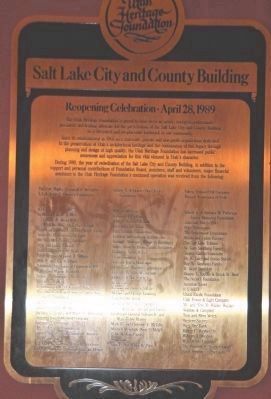 Rededication Plaque - April 28, 1989 image. Click for full size.