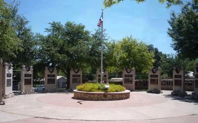 Plaza of Presidents - Memorials to the Ten U.S. Presidents Who Served During WWII. Click for full size. Plaza of Presidents - Memorials to the Ten U.S. Presidents Who Served During WWII image. Click for full size.