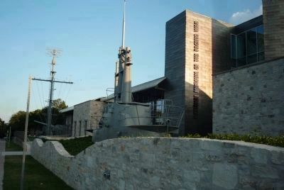 The USS <i>Pintado</i> Submarine Memorial at Entrance to the George H. W. Bush Gallery,. Click for full size. The USS <i>Pintado</i> Submarine Memorial at Entrance to the George H. W. Bush Gallery, image. Click for full size.