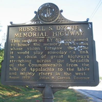 Russell S. Dyche Memorial Highway Marker image. Click for full size.