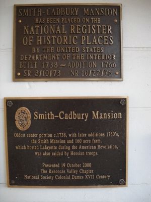 Smith-Cadbury Mansion Marker image. Click for full size.