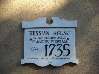 “Hessian House” Marker. Click for full size. “Hessian House” Marker image. Click for full size.