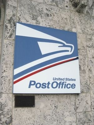 United States Post Office Sign and NRHP Marker image. Click for full size.
