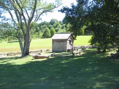 Reconstructed Settler's Cabin image. Click for full size.