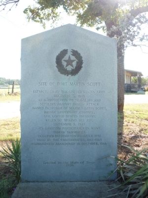 Site of Fort Martin Scott Marker image. Click for full size.