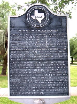 Texan Capture of Mexican Dispatches Marker image. Click for full size.