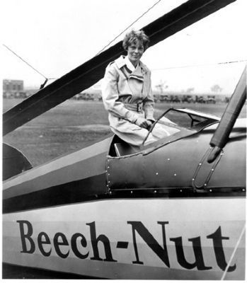 Amelia Earhart with the Beech-Nut<br>Pitcairn PCA-2 Autogiro image. Click for full size.