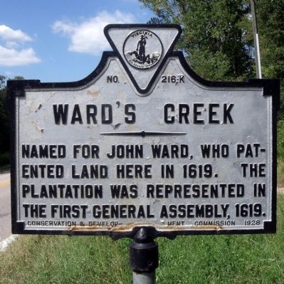 Ward's Creek Marker image. Click for full size.