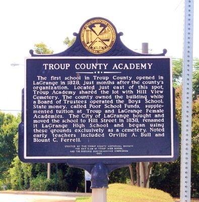 Troup County Academy Marker image. Click for full size.