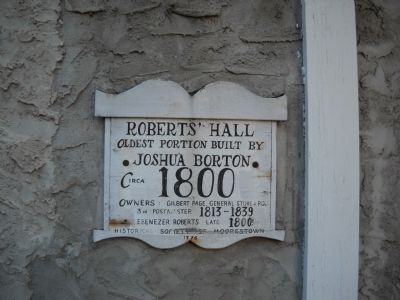 Roberts’ Hall Marker image. Click for full size.