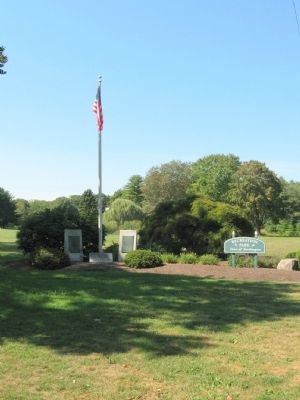 Monuments at the Entrance to Recreation Park, Town of Southington image. Click for full size.