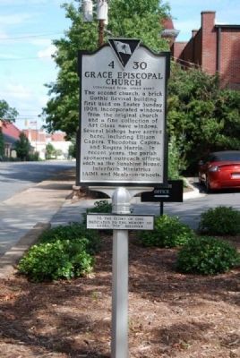 Grace Episcopal Church Marker -<br>Reverse image. Click for full size.
