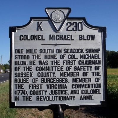 Colonel Michael Blow Marker. Click for full size. Colonel Michael Blow Marker image. Click for full size.