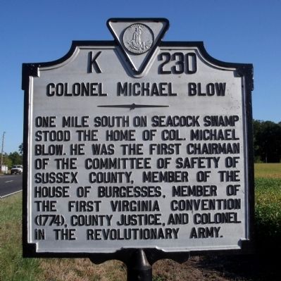 Colonel Michael Blow Marker image. Click for full size.