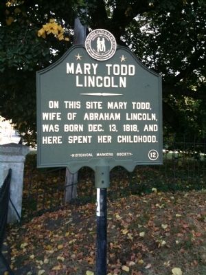 Mary Todd Lincoln Marker image. Click for full size.