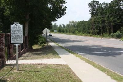 Monteith School Marker, looking south along Main Street image. Click for full size.