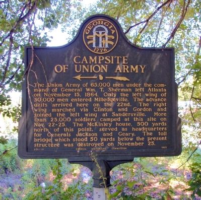 Campsite of Union Army Marker image. Click for full size.