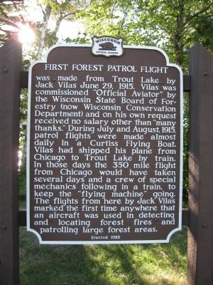 First Forest Patrol Flight Marker image. Click for full size.