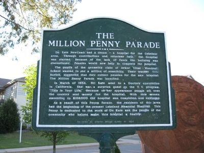 The Million Penny Parade Marker image. Click for full size.