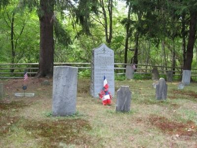 Memorial To Two French Soldiers Marker in the East Farms Cemetery. Click for full size. Memorial To Two French Soldiers Marker in the East Farms Cemetery image. Click for full size.