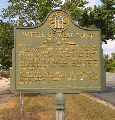 Battle of West Point Marker image. Click for full size.