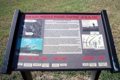 Nike-Ajax Missile Radar Control Site N-75C Marker image. Click for full size.
